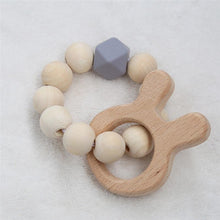 Load image into Gallery viewer, Modern Baby Silicone Wooden Nursing Bracelets Wood Teether Silicone Beads Teething Wood Rattles Toys for Baby