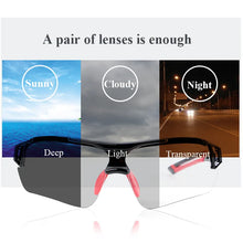 Load image into Gallery viewer, COMAXSUN Professional Photochromic Polarized Cycling Glasses Bike Goggles MTB Sports Bicycle Sunglasses Myopia Frame UV 400