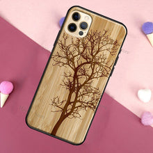 Load image into Gallery viewer, Vintage Tree Flower Bamboo Wood Case For iPhone Pro Max 12 13 min SE For iPhone 13 Shockproof Wooden Texture Protective Cover Unique & Classy Wooden Case