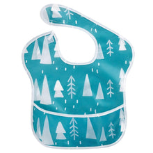 Load image into Gallery viewer, Waterproof Baby Bibs Polyester TPU Feeding Bibs Washable Baby Bibs with Food Catcher For Kids