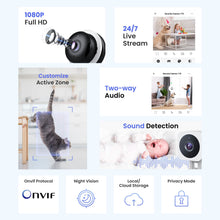 Load image into Gallery viewer, 3MP Wireless Smart AI Home Security Camera – Two-Way Audio, Motion Detection, Night Vision