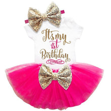 Load image into Gallery viewer, Princess Girls Tutu Dress Toddler Kids Clothes Baby Baptism 1st First Birthday Outfits Dress For Birthday Party