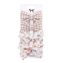 Load image into Gallery viewer, 4Pcs Leopard Print Hair Bow Clips for Baby Girls Lace Barrettes