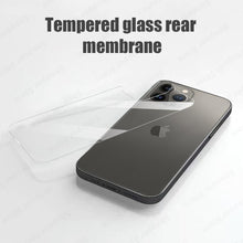 Load image into Gallery viewer, 3Pcs Tempered Back Glass For iPhone 13 Pro Max Mini Protective Screen Protector Glass Film For iPhone 13 12 11 14 Pro XS Max XR Temper Film Premium HD Clarity Anti-Fingerprint/Scratch Back Protector