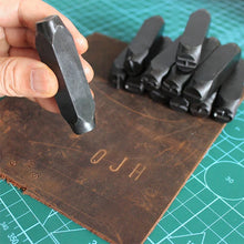 Load image into Gallery viewer, Letter & Number Stamp Punch Set - Hardened Steel for Metal, Wood, Leather (A-Z, 0-9)