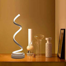 Load image into Gallery viewer, LED Spiral Table Lamp Modern Curved Desk Bedside Lamp Dim able Warm White Light For Living Room And Bedroom