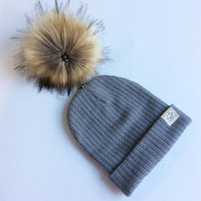 Load image into Gallery viewer, Winter Baby Boy Girl Artificial Pompom Knitted Hat Toddler Kids Caps With Pompon for Newborn