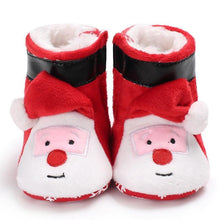 Load image into Gallery viewer, Unisex Baby Shoes Baby Boys Girls Winter Warm Santa Claus First Walkers Cute Christmas Baby Boots