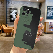 Load image into Gallery viewer, Cute Animals Cat Cartoon Phone Case For iPhone 11 12 13 Pro Max X XR XS Max 7 8 Plus SE 2020 Clear Soft Transparent Silicone Pattern Ultra Thin Shockproof Back Cover