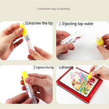 Load image into Gallery viewer, 1pcs Magical Book Water Drawing Coloring Cartoons Books Doodle Pen Painting Drawing Board For Kids Toys Birthday Gift