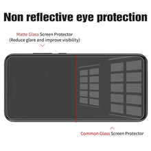 Load image into Gallery viewer, 2pcs Matte Tempered Glass For Iphone 12 Pro Max Glass For Iphone 13 12 11 Pro Xs Max X Xr 6 7 8 Plus Screen Protector Film Full Coverage Anti Glare 9h Hardness No Fingerprint Screen Protector Guard
