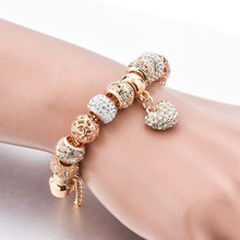 Load image into Gallery viewer, New Modern Luxury Fashion Gold Heart Amazing Bracelets And Bangles Outstanding For Women With Shiny Diamond Design
