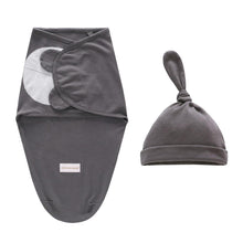 Load image into Gallery viewer, Baby Swaddle Blanket With Cap For Newborn Wrap Cotton Swaddling Bag Baby Envelope Sleep sack Blanket .