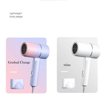 Load image into Gallery viewer, Folding Hairdryer With Carrying Bag Hot Air Anion Hair Care For Home MIni Travel Hair Dryer Blow Drier Portable Hair Brush Dryer