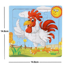 Load image into Gallery viewer, 38 Style Cartoon Wooden Puzzle Children Animal/ Vehicle Toy For 2-6 Year Baby Early Educational Toys for Kids