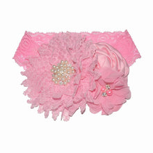 Load image into Gallery viewer, Luxury Modern Handmade Flower Headband Newborn Infant Pearl Flowers With Lace wide Headbands Bebes Hair Accessories Bow