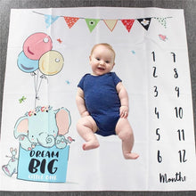 Load image into Gallery viewer, Newborn baby Monthly Growth Blanket Photography Props Background Cloth For Baby