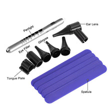 Load image into Gallery viewer, Basic Mini LED Portable Penlight Medical ENT Veterinary Otoscope Kit Ear Eye Check Care Endoscope Diagnostic Ophthalmoscope Set