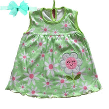 Load image into Gallery viewer, New Summer Cute Baby Girl Infant girl Princess Dress with Headband In Tutu Design With Flowers