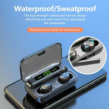 Load image into Gallery viewer, STEVVEX TWS Bluetooth 5.0 Earphones 2200mAh Charging Box Wireless Headphone 9D Stereo Sports Waterproof Earbuds Headsets With Microphone