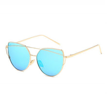 Load image into Gallery viewer, Luxury Vintage Modern Cat Eye Metal High Quality Frame With Miror Sunglasses For Women and Lady sunglasses With UV400 Protection