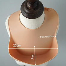 Load image into Gallery viewer, Silicon Breastplate Baby Bib Waterproof Solid Infant Bandana Bibs Newborn Feeding Burp Cloth Bib For Kids