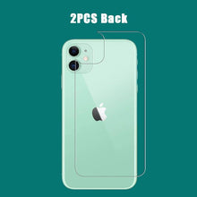 Load image into Gallery viewer, 3 In 1 2PCS Front+Back+Lens Full Cover Tempered Glass Film For iPhone 12 11 Pro Max Mini Screen Protector For iPhone 13 Pro Max Glass Temper Glass Film Temper Glass Film Premium HD Clarity Anti-Fingerprint/Scratch for iPhone