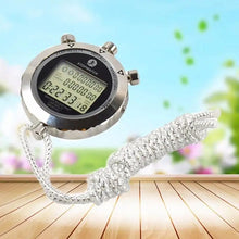 Load image into Gallery viewer, Waterproof Digital Stopwatch Metal 1/1000 Seconds Handheld LCD Display Chronograph Outdoors Timer Counter Sports Watch Relogio