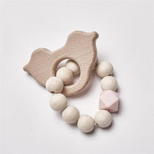 Load image into Gallery viewer, Modern Baby Silicone Wooden Nursing Bracelets Wood Teether Silicone Beads Teething Wood Rattles Toys for Baby