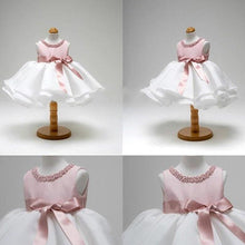 Load image into Gallery viewer, Luxury Designer Handmade Pink Dress for First Birthday Party Girl Baby Clothing Ball Toddler Girls Dress