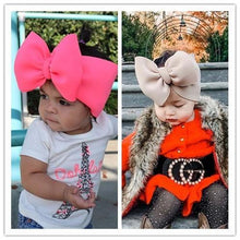 Load image into Gallery viewer, Modern Luxury Big Puff Bow Baby Girl Headbands for Girls Baby Turban Headband For Girls Baby