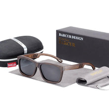 Load image into Gallery viewer, New Elegant Square Sunglasses Bamboo Brown Wood Sun glasses Polarized Vintage For Women and Men With UV400 Protection