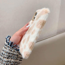 Load image into Gallery viewer, Fashion Plush Leopard Phone Case For Iphone 11 Pro Max Xs Max X Xr Cases Furry Fluffy Warm Cover For Iphone 6 6s 7 8 Plus Case Women Fashion Faux Fur Case For Iphone