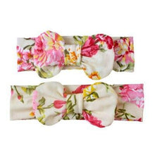 Load image into Gallery viewer, Mother & Baby Headband for Girl Bow Hairband Floral Elastic Hair Bands Parent-Child Turban Hair Accessories Bow For Mother and daughter