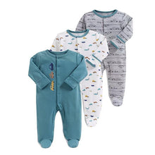 Load image into Gallery viewer, 3Pcs Baby unisex Rompers Long Sleeve Sleep suit Cartoon Jumpsuit Baby Pajamas Stes For Kids Between 0-12Months