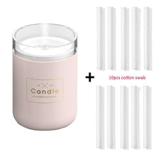 Load image into Gallery viewer, 280ML Ultrasonic Air Humidifier Candle Romantic Soft Light USB Essential Oil Diffuser Car Aroma Mist Maker
