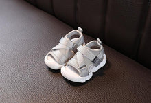 Load image into Gallery viewer, Baby Unisex Sandals Black Gray Pink Canvas Infant Sandals Toddler Summer Walking Shoes