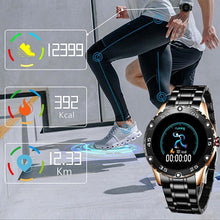 Load image into Gallery viewer, New Smart Watch For Men With IP67 Waterproof Protecion and Heart Rate Fitness Tracker Pedometer For Android and IOS sistems Steel Band Sports Men Smart Watch