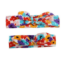 Load image into Gallery viewer, Mother & Baby Headband for Girl Bow Hairband Floral Elastic Hair Bands Parent-Child Turban Hair Accessories Bow For Mother and daughter
