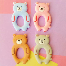 Load image into Gallery viewer, 4pcs Bear Silicone Teether Baby Teething Toys Chewable Cartoon Animal Shape Baby Products Nursing Gift