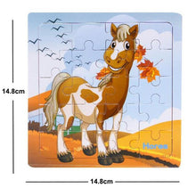 Load image into Gallery viewer, 38 Style Cartoon Wooden Puzzle Children Animal/ Vehicle Toy For 2-6 Year Baby Early Educational Toys for Kids