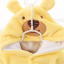 Load image into Gallery viewer, Modern Winter Baby Bear Animal Costume Hooded Romper Warm Flannel Plush Jumpsuit For Girls and Boys