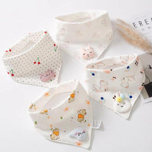 Load image into Gallery viewer, Baby Bibs Triangle Double Cotton Bibs Cartoon Saliva Towel Baby Boys Girls Feeding Apron Cotton Bib for Kids