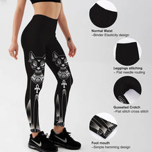 Load image into Gallery viewer, Summer style Hot Leggings For Women's cute Black white cat Digital Printing Elasticity Pants pants Plus size Drop ship