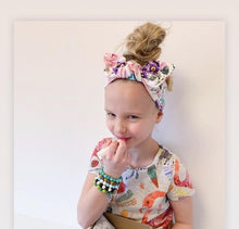 Load image into Gallery viewer, Luxury Elegant Mother & Baby Headbands for Girl Rabbit Ear Hairband Print Floral Bows Hair Bands Parent-Child Hair Accessories