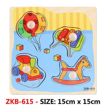 Load image into Gallery viewer, New Hand Grab Board Wooden Puzzle Toys for Children Cartoon Animal Fruit Kids Baby Early Educational Learning Toy