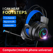 Load image into Gallery viewer, G58 G60 Gaming Headset 7.1 Stereo SVirtual Surround Bass Earphone Headphone with Mic LED Light for Computer PC Gamer Foldable