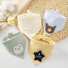 Load image into Gallery viewer, Baby Bibs Triangle Double Cotton Bibs Cartoon Saliva Towel Baby Boys Girls Feeding Apron Cotton Bib for Kids