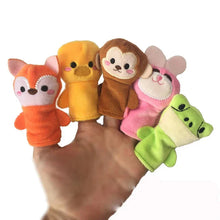 Load image into Gallery viewer, Hand Finger Puppets Plush Set – Animal Cartoon Toys for Kids