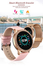 Load image into Gallery viewer, Luxury Ladies Smart Watch For Women With Blood Pressure Heart Rate Monitor Fitness tracker And Sport Smart Band Alarm Clock Reminder Smartwatch